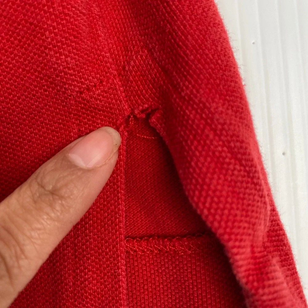 Polo by Ralph‎ Lauren Men's Size Large Red Polo Shirt Vintaje 90s